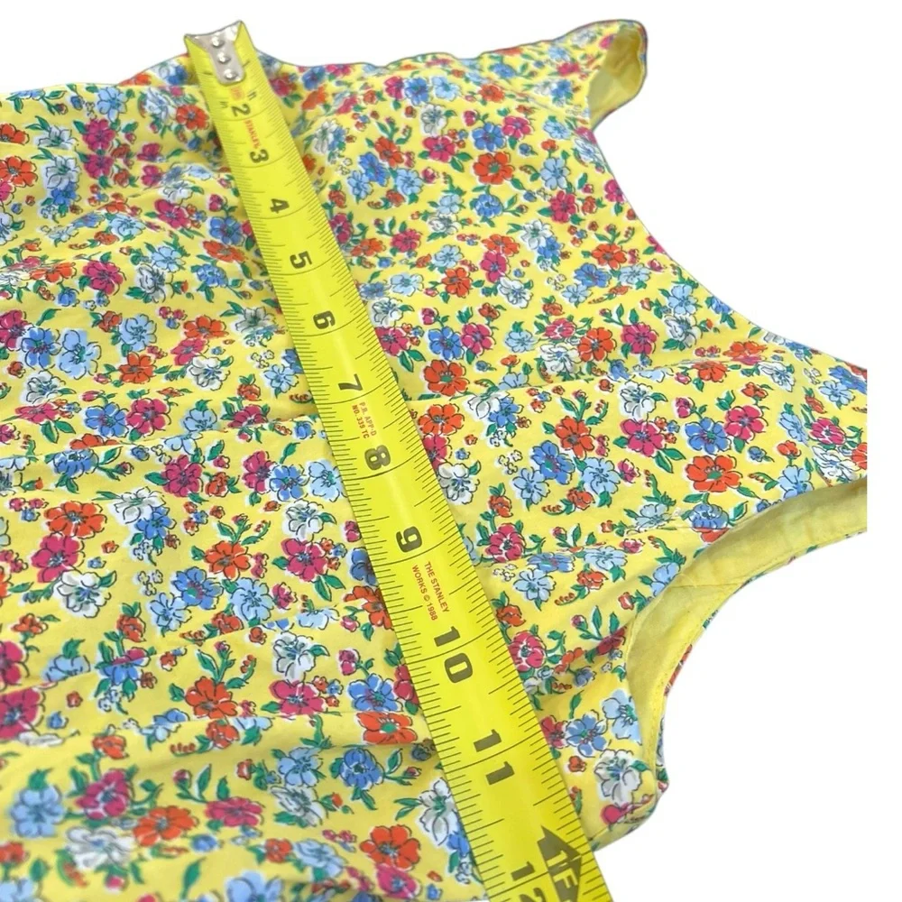 POLO RALPH LAUREN Girl's Floral Cotton Poplin Dress Yellow Girls Size 8 - Picture 6 of 11